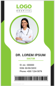 Doctor id card template