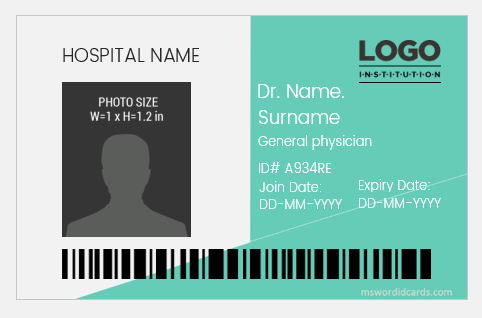 Doctor ID Card Templates MS Word | Download Edit & Print