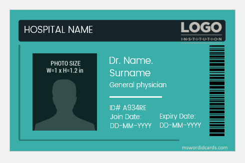 Doctor ID badge template