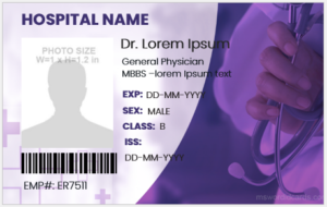 Doctor ID card template