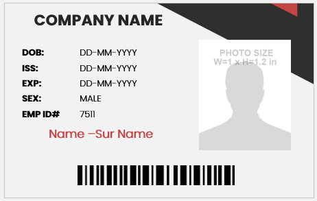 Employee ID Card Format