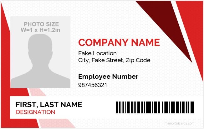 employee id card template psd file free download