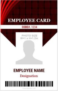 Vertical Size ID Card Template