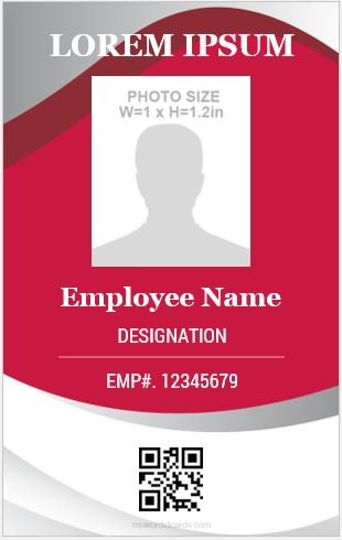 vertical id card template free download