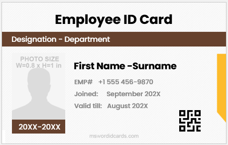 ID badge format