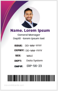 Employee ID card format