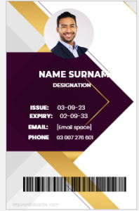 Employee ID card template