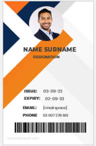 Employee ID card template