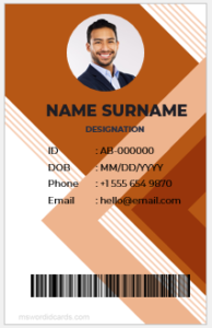 Employee ID card template