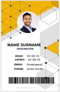 Employee ID card template