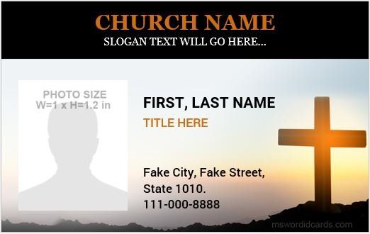 5 Best Church Id Card Templates For Ms Word Microsoft Word Id Card Templates