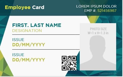 Office Employee Identity Card