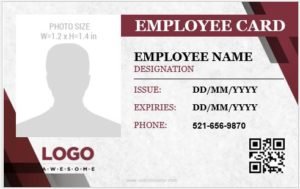 Employee Identity Badge Template