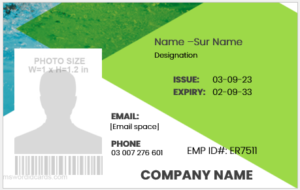 Office employee identity badge template