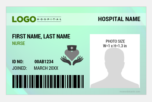Nursing ID badge template