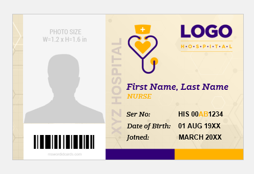 Nursing ID badge template
