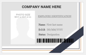 Staff Photo ID Card Template