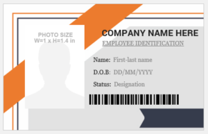 Staff Photo ID Card Template