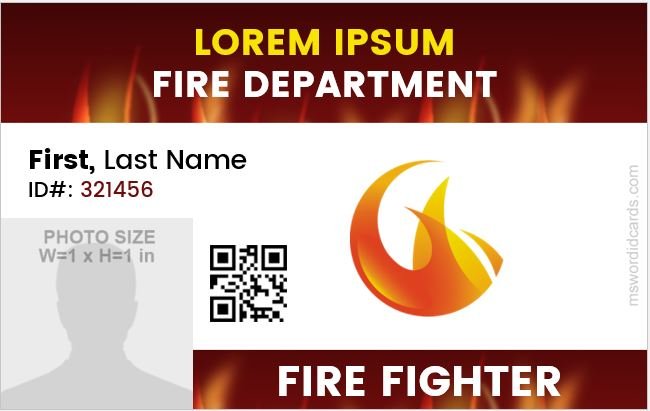 Firefighter id badge