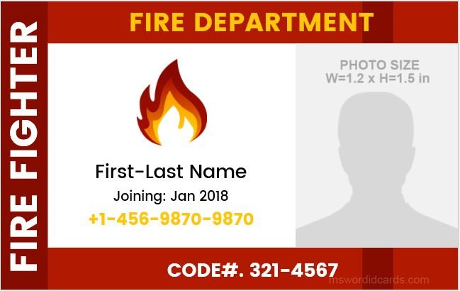 Fire Department Employees ID Cards