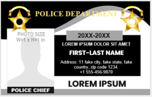 US Police ID Card Template