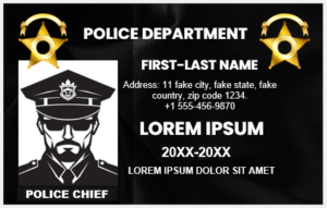 US Police ID Card Template