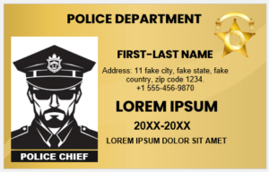 US Police ID Card Template