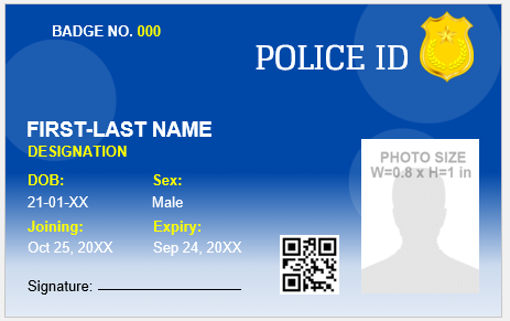 Police ID Card Template