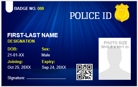 Police ID Card Template