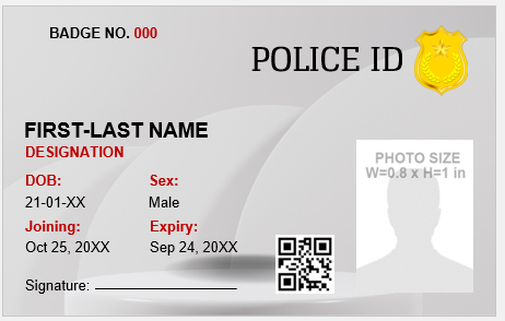 Police ID Card Template