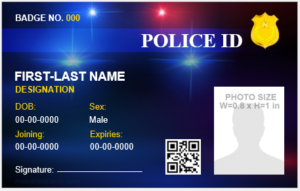 Police ID card template