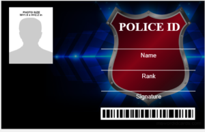 Police ID card template