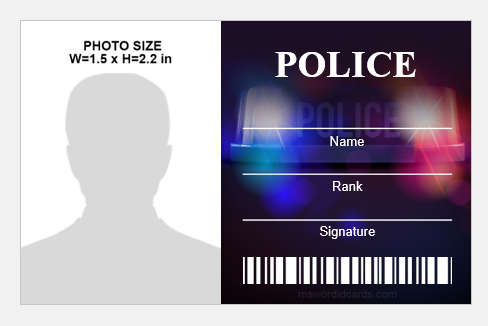 Police ID Card Template