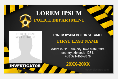 Police ID Card Template