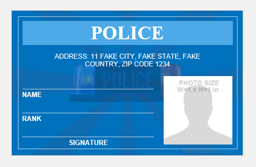 Police ID Card Template