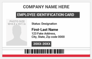 Staff Photo ID Card Template