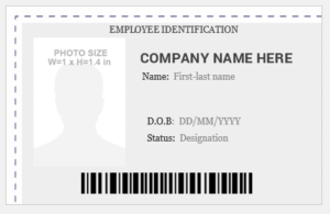 Staff Photo ID Card Template