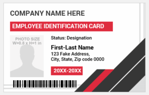 Staff Photo ID Card Template