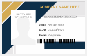 Staff Photo ID Card Template