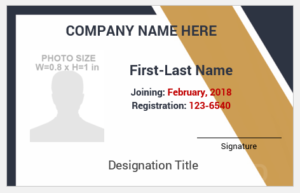 Staff Photo ID Card Template