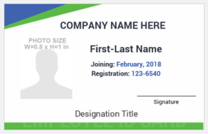 Staff Photo ID Card Template