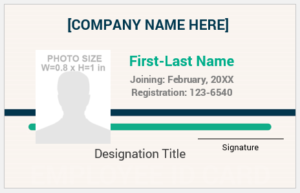 Staff Photo ID Card Template