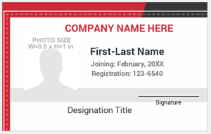 Staff Photo ID Card Template