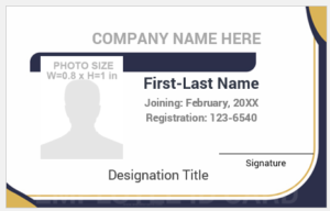 Staff Photo ID Card Template