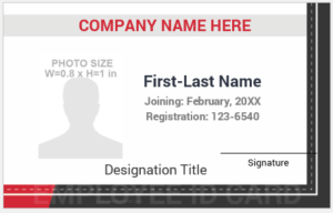 Staff Photo ID Card Template