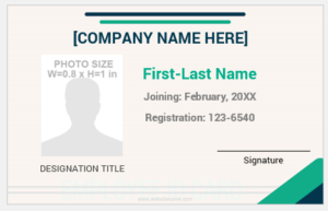 Staff Photo ID Card Template