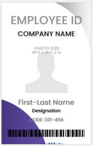 Staff Photo ID Card Template