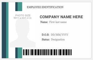 Staff Photo ID Card Template