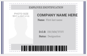 Staff Photo ID Card Template