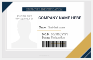 Staff Photo ID Card Template